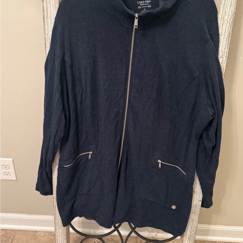 Calvin Klein Performance Navy Zip-Up Jacket Size 3XL